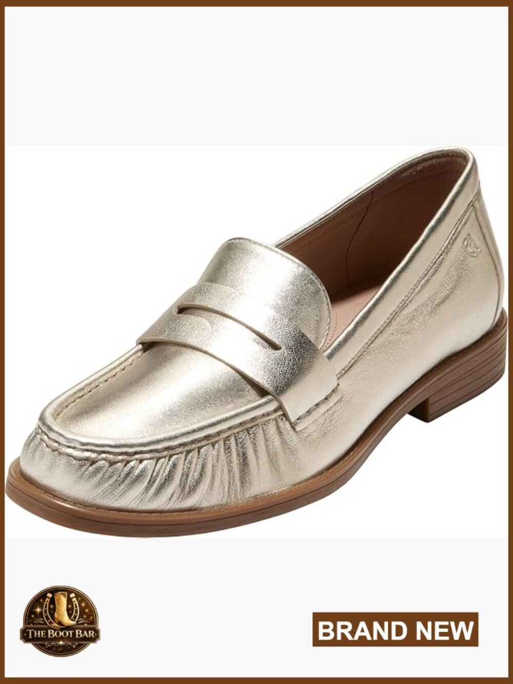 Premium leather loafers with penny keeper detail, pull-on style, comfort sock